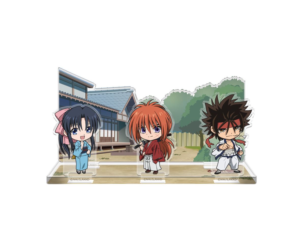 るろうに剣心 -明治剣客浪漫譚-: アクリルジオラマ 剣心 & 薫 & 左之助