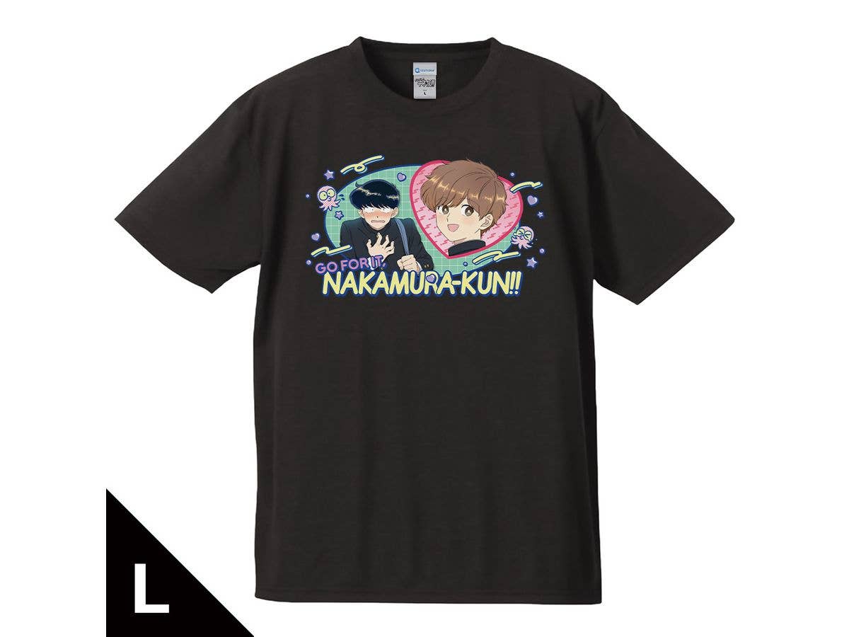 TVアニメーション ガンバレ!中村くん!!: Tシャツ 中村男久斗 & 広瀬愛貴 BLACKver. Lサイズ