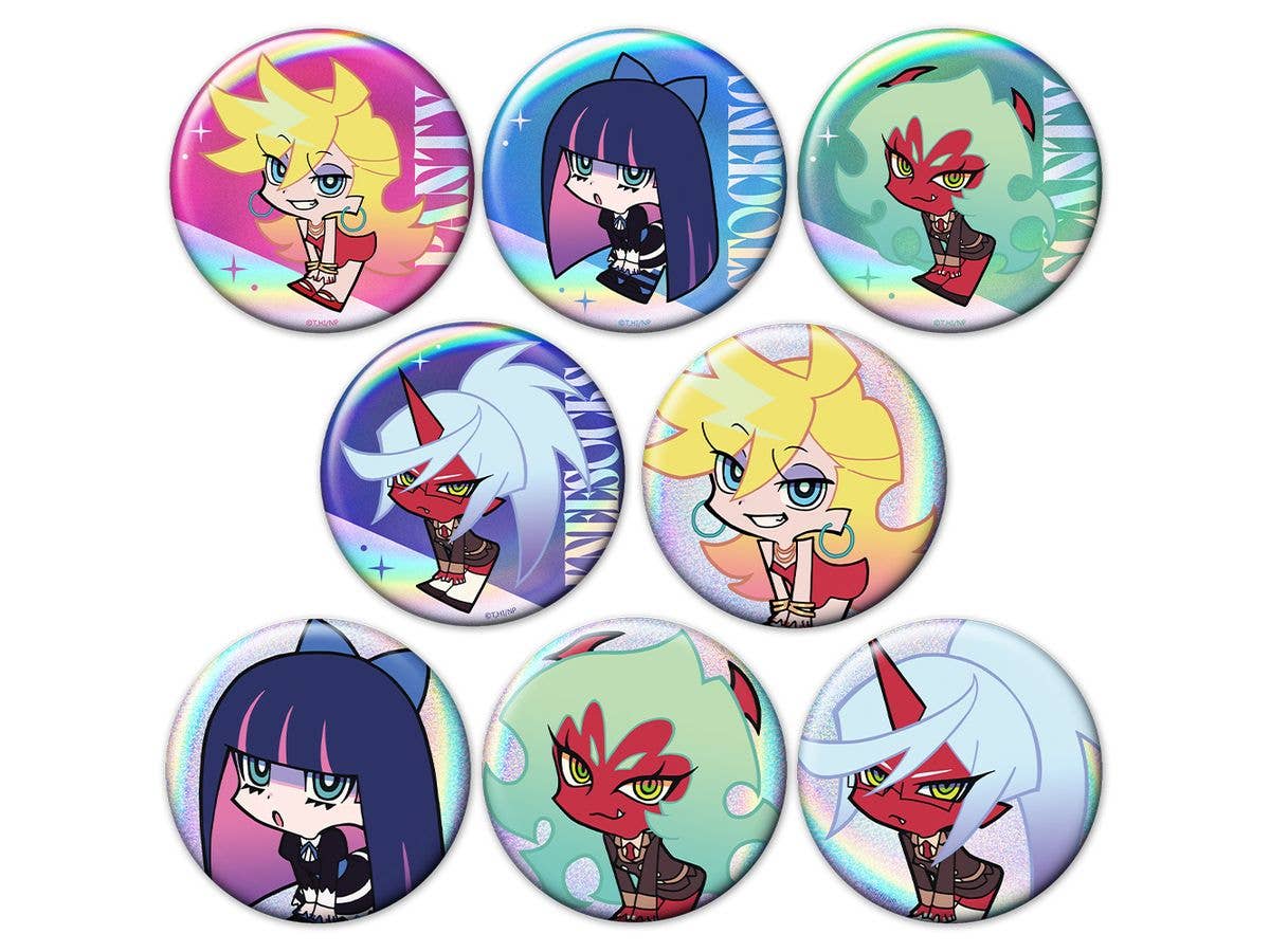 New PANTY & STOCKING with GARTERBELT: つんぴっつトレーディングホログラム缶バッジ 1Box 8pcs