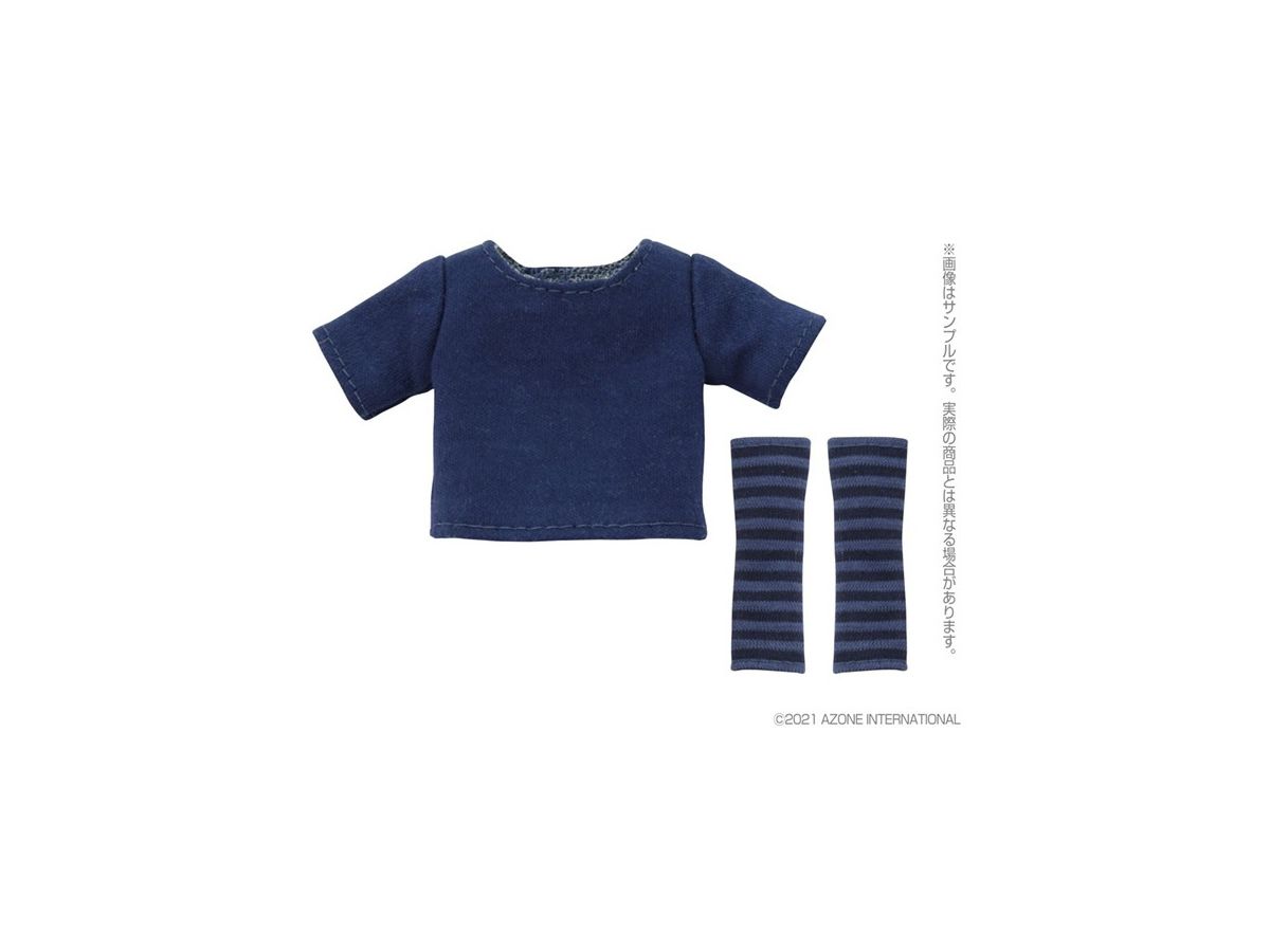 1/6 PNXS Tシャツ & アームカバー Set Alvastaria Outfit Collection ブルー x ネイビー