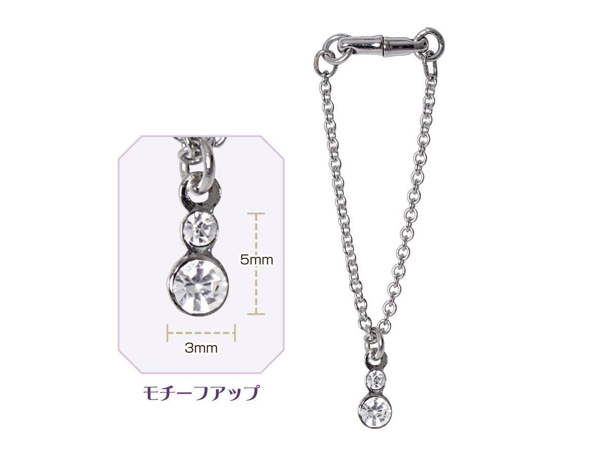 MagJewel 60mmネックレス(二連石) シルバー