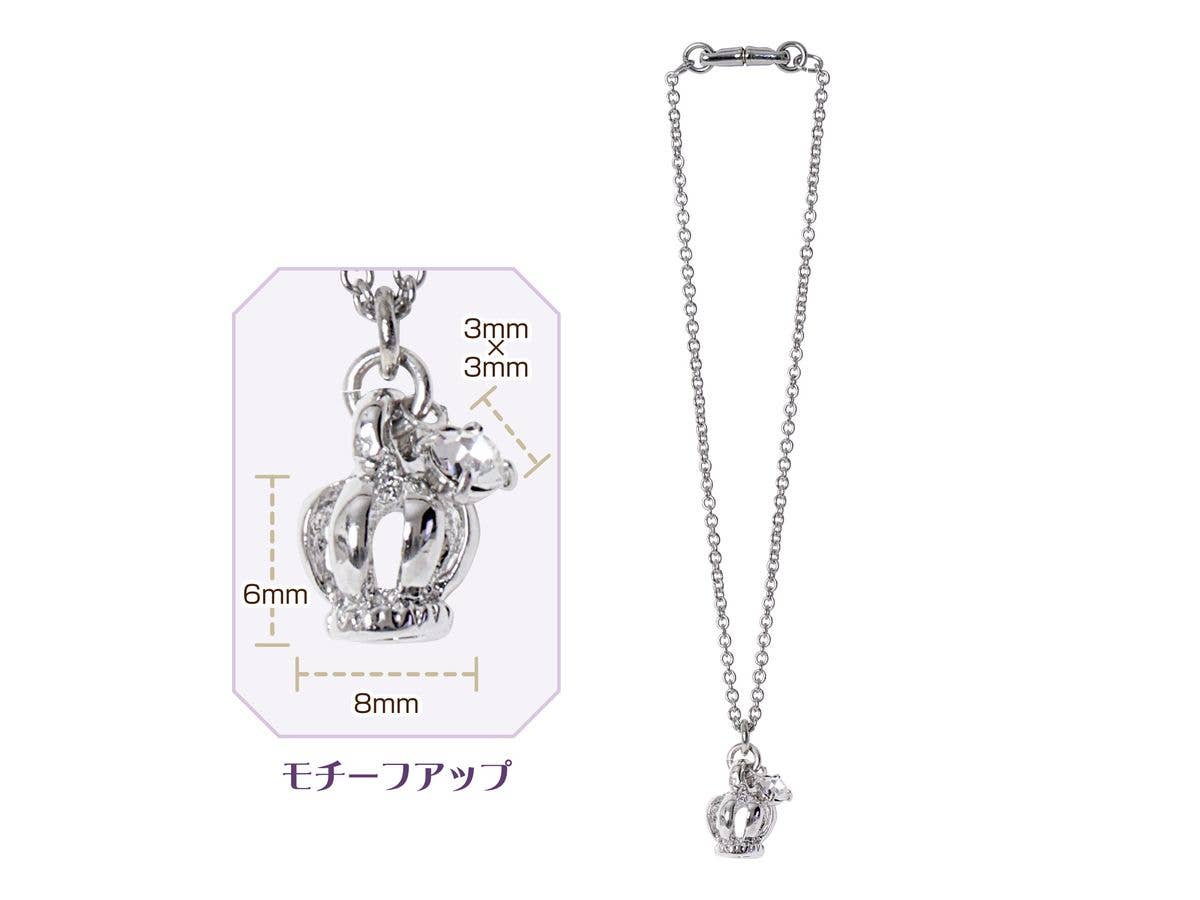 MagJewel 135mmネックレス(クラウン&一粒石) シルバー