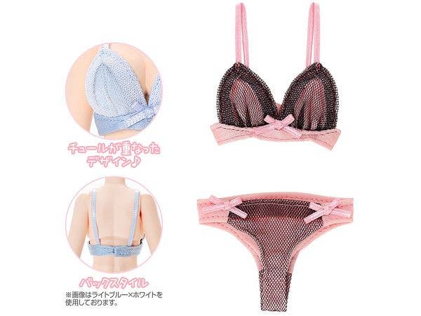 1/6 Q'z オーバーチュールブラ&ショーツset ピンクxブラック