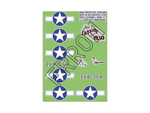 1/72 マーティン166 爆撃機 米軍"ミス・ラトリーン・オブ・1930" デカール