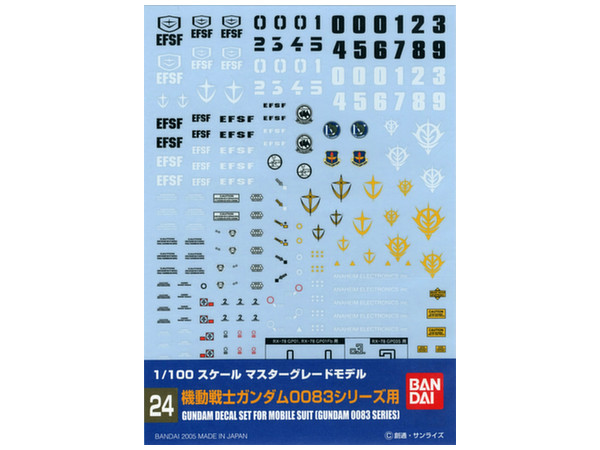 ガンダムデカール No.24 MG ガンダム 0083シリーズ用