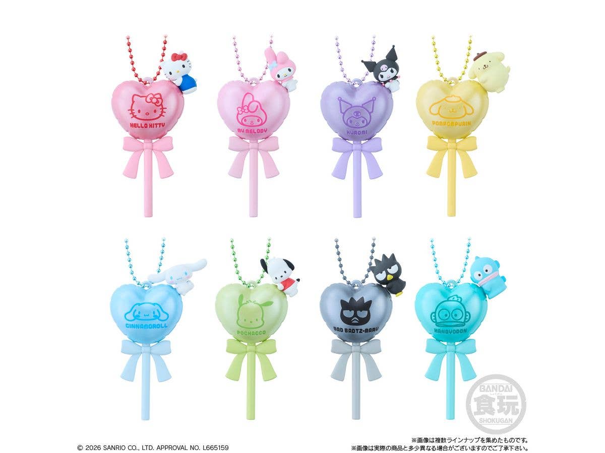 サンリオキャラクターズ バルーンポップチャーム&グミ 1Box 8pcs