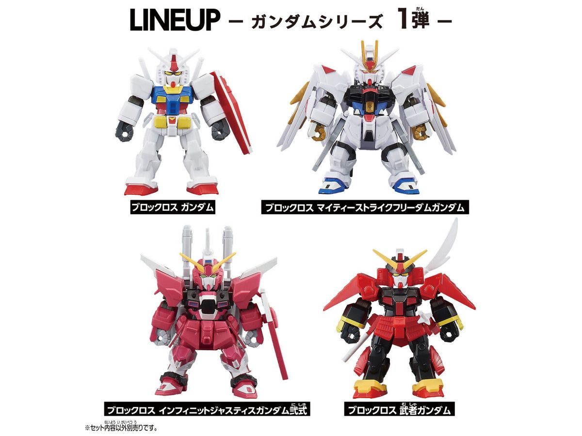 ブロックロス ガンダムシリーズ 1弾 アソート 1Box 8pcs