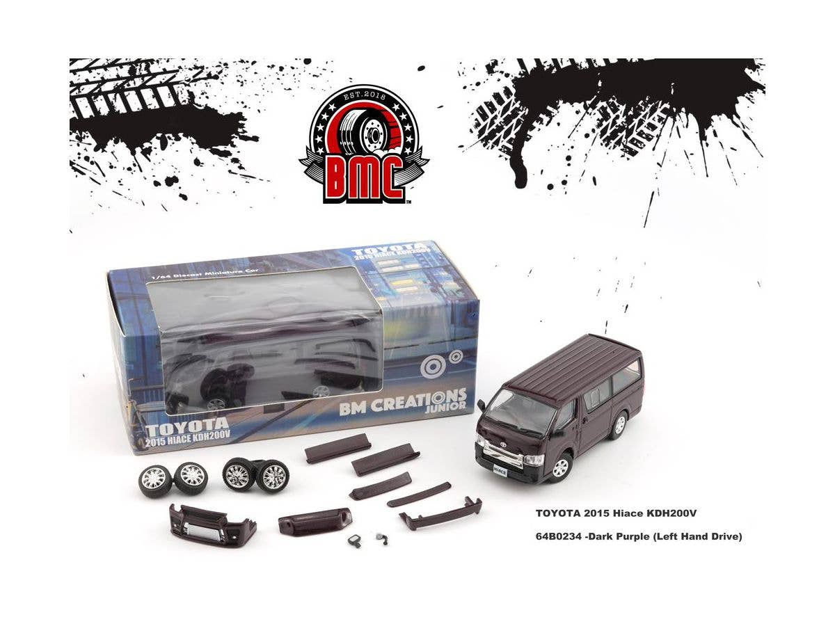 1/64 トヨタ ハイエース 2015 ダークパープル LHD