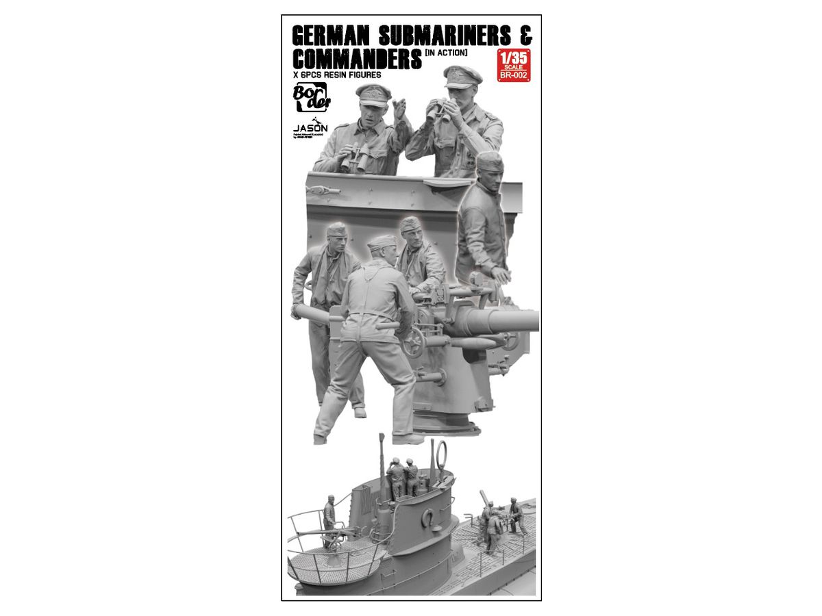 1/35 ドイツ潜水艦乗組員 & 指揮官 (6体セット)