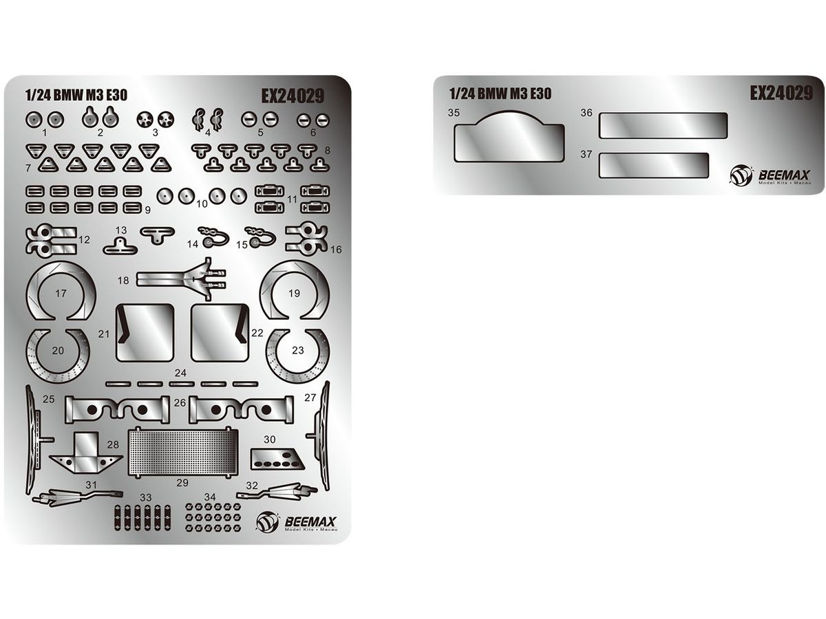 1/24 BMW M3 E30 1987 ツール・ド・コルス ラリー ウィナー用 ディテールアップパーツ
