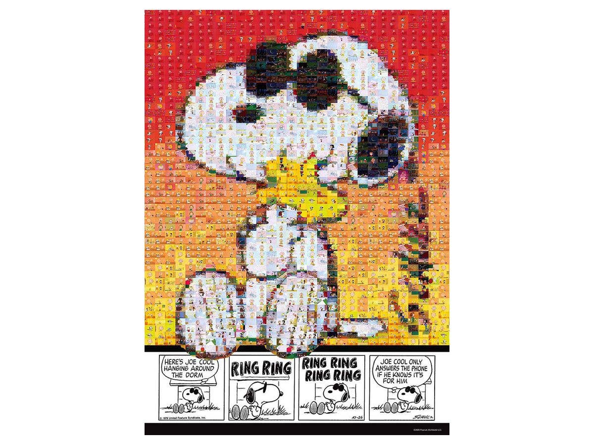 ジグソーパズル: モザイク スヌーピーとウッドストック 600ピース (53cm x 38cm)