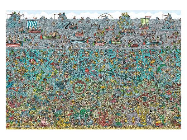 ジグソーパズル ウォーリーをさがせ: Where's Wally? 深海のダイバー 1000ピース (No.81-731: 380mm x 260mm)