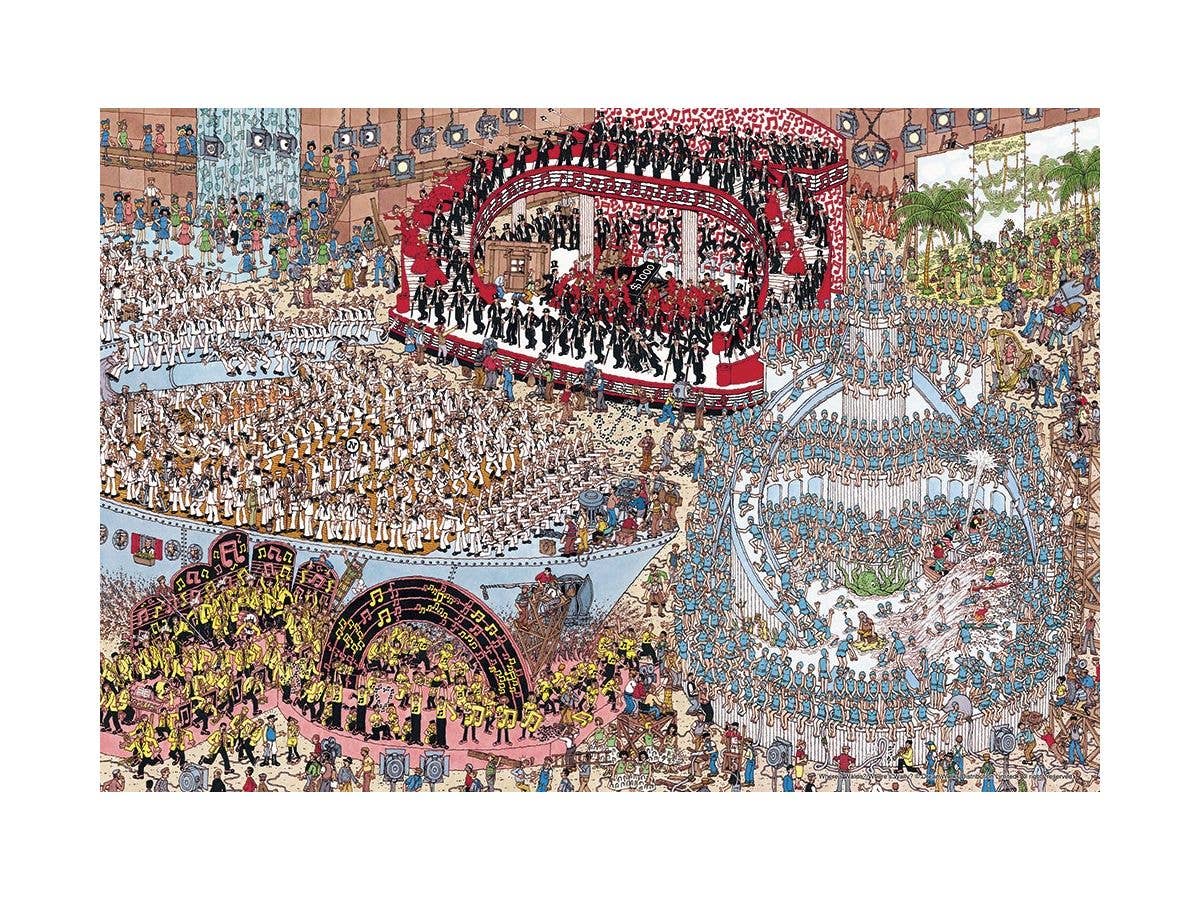 ジグソーパズル: Where's Wally?イカリを上げて大行進 500スモールピース (38 x 26cm)