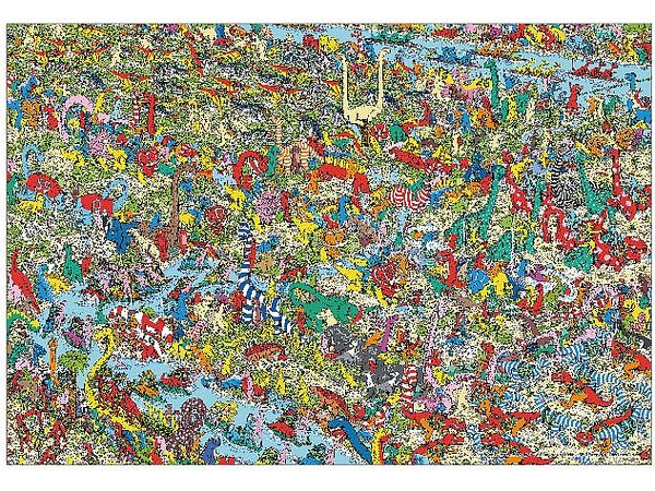 ジグソーパズル: Where's Wally?ジュラシック ゲーム 1000マイクロピース (38 x 26cm)