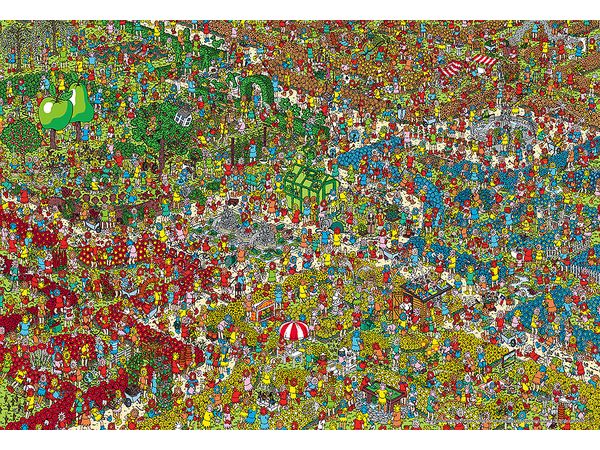 ジグソーパズル: Where's Wally? はなをくすぐる夢の花園 1000マイクロピース (38 x 26cm)