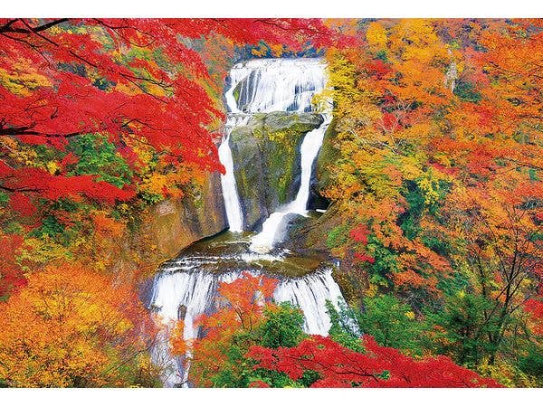 秋に染まる袋田の滝 1000ピース (720 x 490mm)