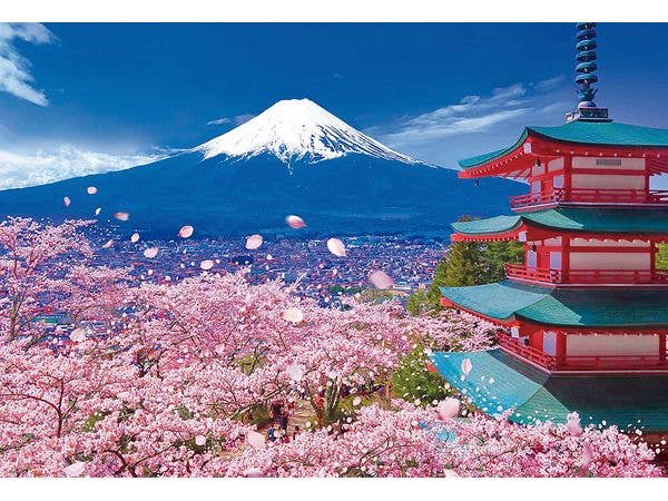 春の富士と浅間神社 1000ピース (720 x 490mm)