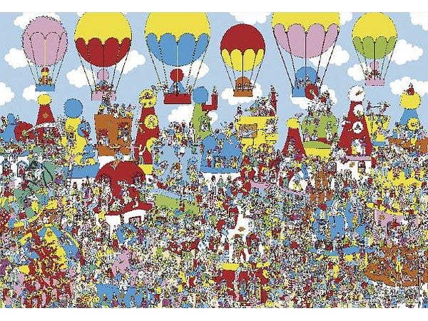 ジグソーパズル ウォーリーをさがせ: Where's Wally? ピエロのまちはおおさわぎ 1000マイクロピース (38 x 26cm)