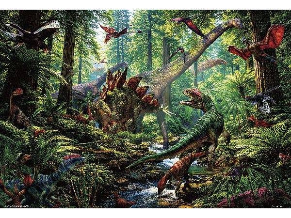 ジグソーパズル 恐竜: ジュラ紀の恐竜 150ラージピース (38 x 26cm)