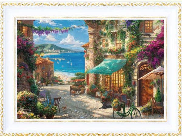 ジグソーパズル トーマス・キンケード シチリアの花咲くカフェ 1000マイクロピース (38 x 26cm)