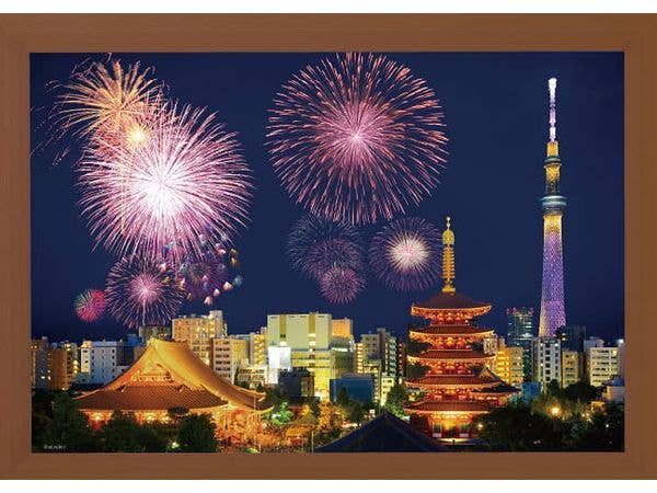 ジグソーパズル 風景日本 (花火) 浅草を彩る大輪の花火 300ピース (38 x 26cm)