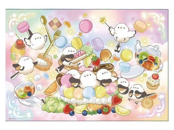 ジグソーパズル: 吾妻まいか シマエナガ スイーツゆめじかん 300ピース (38 x 26cm)