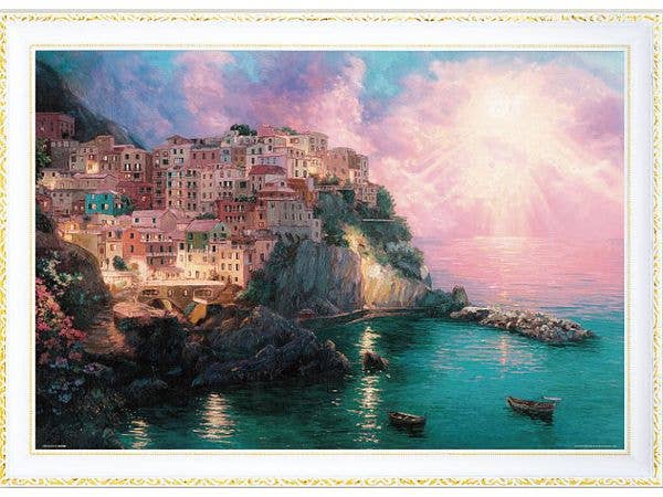 ジグソーパズル フランシスコ カバジェ: マナローラ -彩りの海辺- 1000ピース (72 x 49cm)
