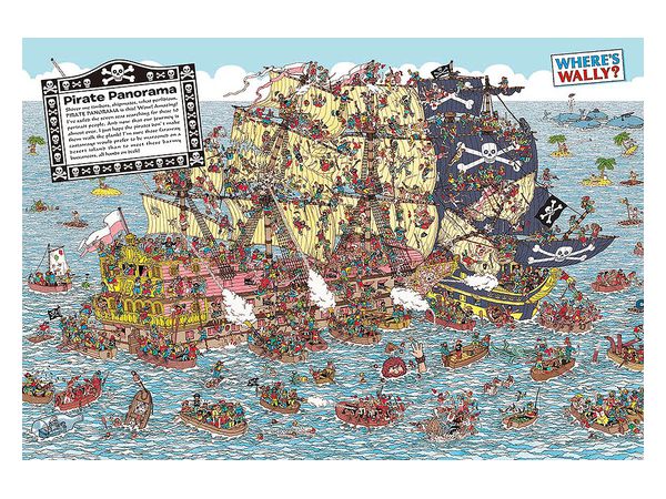 ジグソーパズル ウォーリーをさがせ: Where's Wally? 海賊船パニック 2000ピース (No.92-506: 720mm x 490mm)