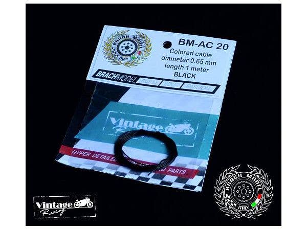カラーケーブル ブラック (外径0.65mm/長さ1m)