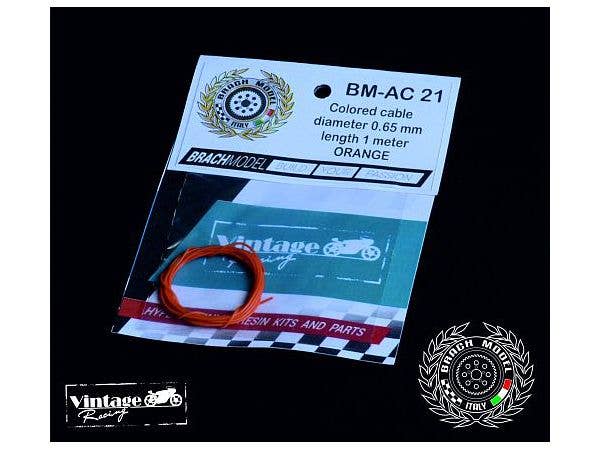 カラーケーブル オレンジ (外径0.65mm/長さ1m)