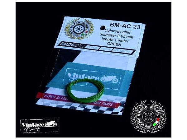 カラーケーブル グリーン (外径0.65mm/長さ1m)