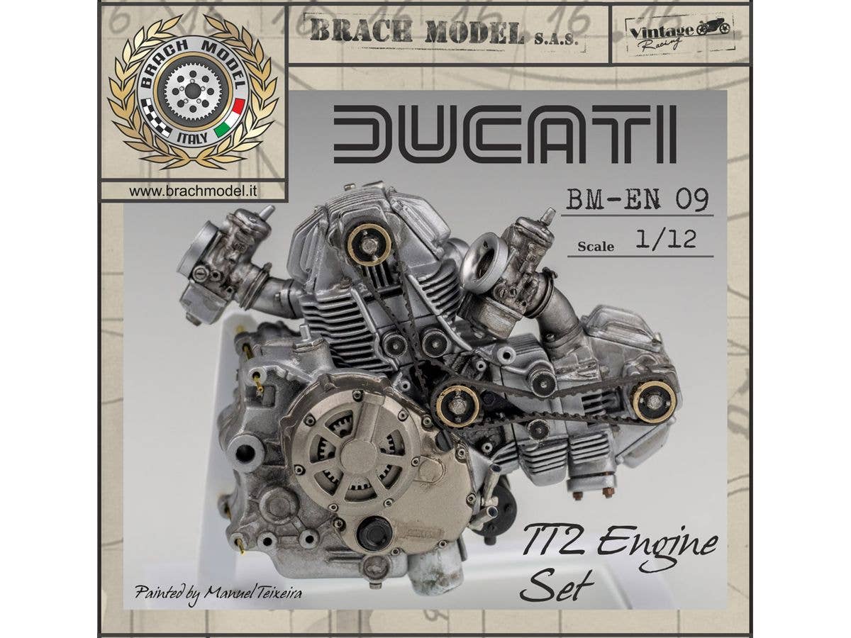 1/12 ドゥカティ TT2 600cc 1982 エンジンセット