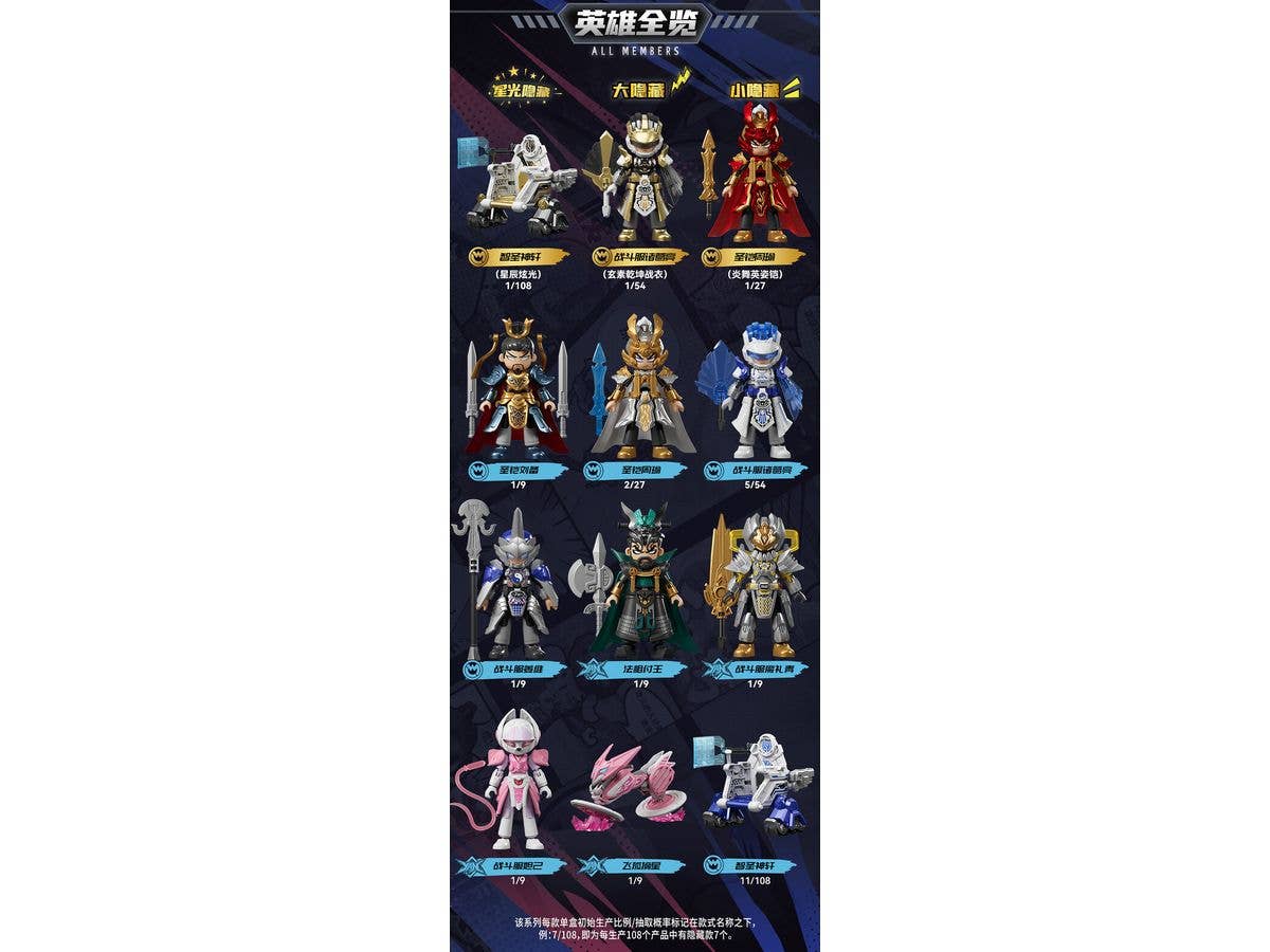 Blokees Figures - Hero GTV07 HERO INFINITY 第7弾 Wisdom & Brave 1Box 9pcs