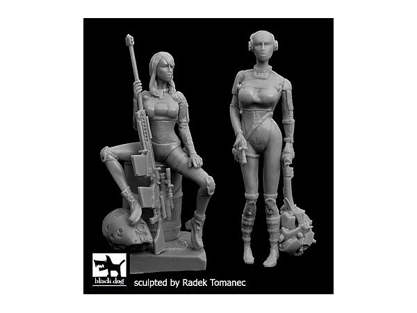 1/35 女性型サイボーグ ハンター 2体セット