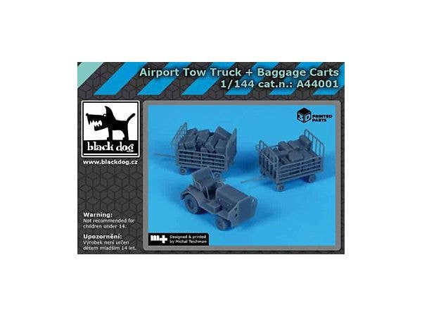 1/144 空港トーイングトラクター & 手荷物運搬カート