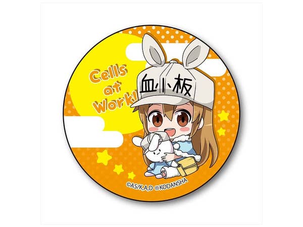はたらく細胞 ぎゅぎゅっと缶バッチ うさみみver. 血小板