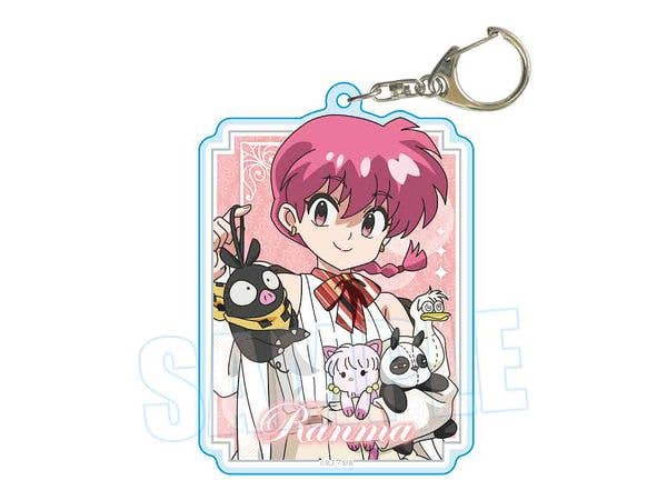 らんま1/2: ちょいデカアクリルキーホルダー らんま (ぬいぐるみといっしょ)