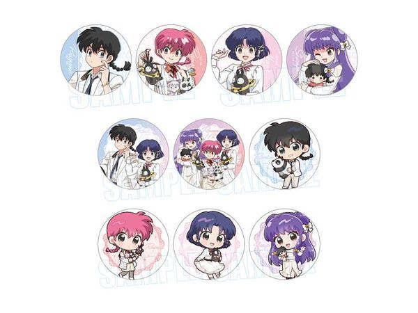 らんま1/2: トレーディング缶バッジ ぬいぐるみといっしょ 1Box 10pcs