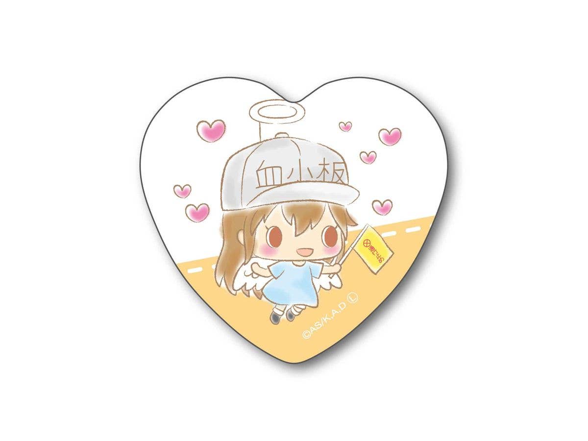 ハート缶バッチ はたらく細胞 エンジェルシリーズ -デザイン by サンリオ-/血小板