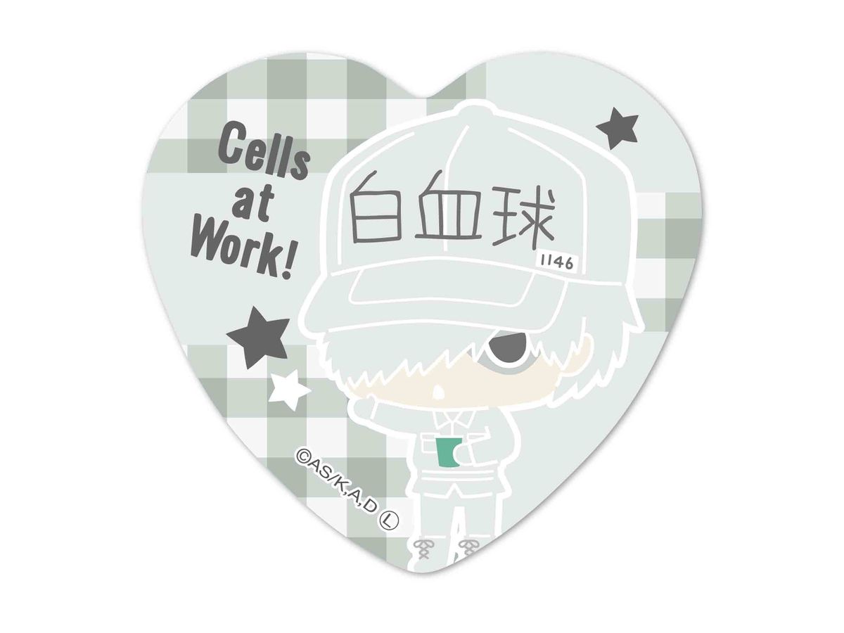 ハート缶バッジ はたらく細胞 -Design by Sanrio-/白血球(好中球)