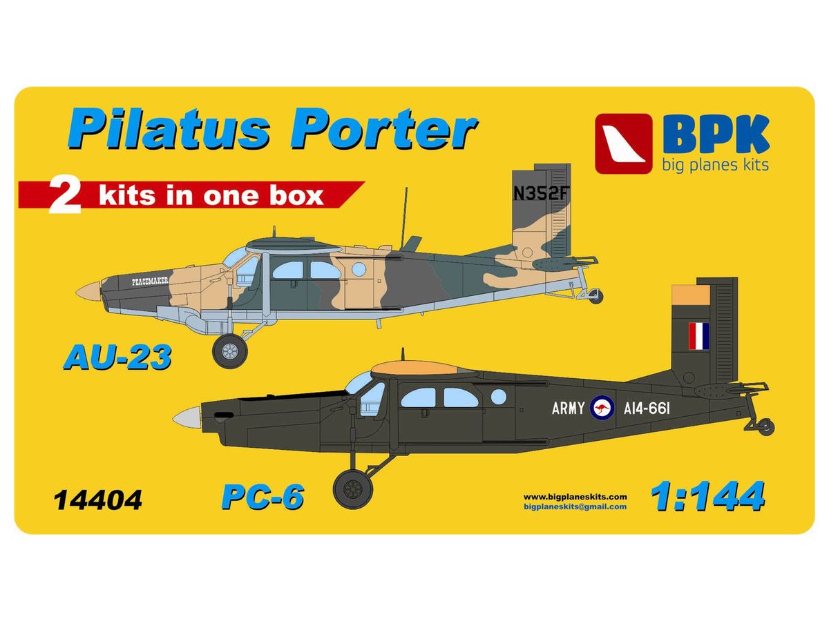 1/144 ピラタス・ターボポーター PC-6 & AU-23・2機セット