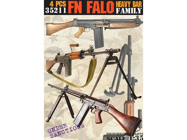 1/35 現用 ベルギー FN-FALO ヘビーバレル自動小銃セット (4丁入)