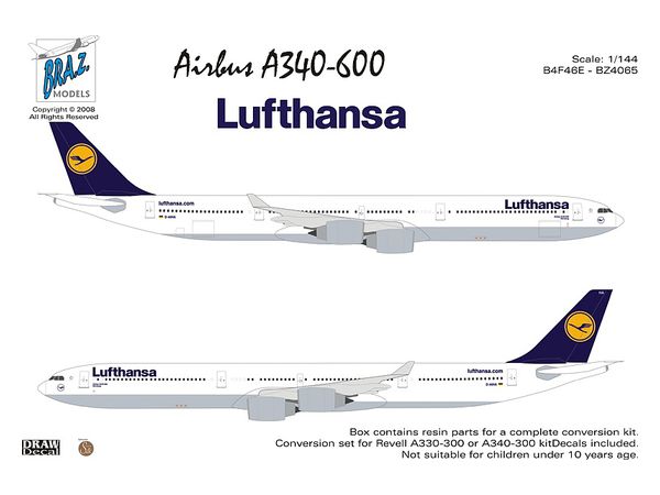 1/144 エアバス A340-600 コンバージョンセット ルフトハンザ航空 (レベル用)