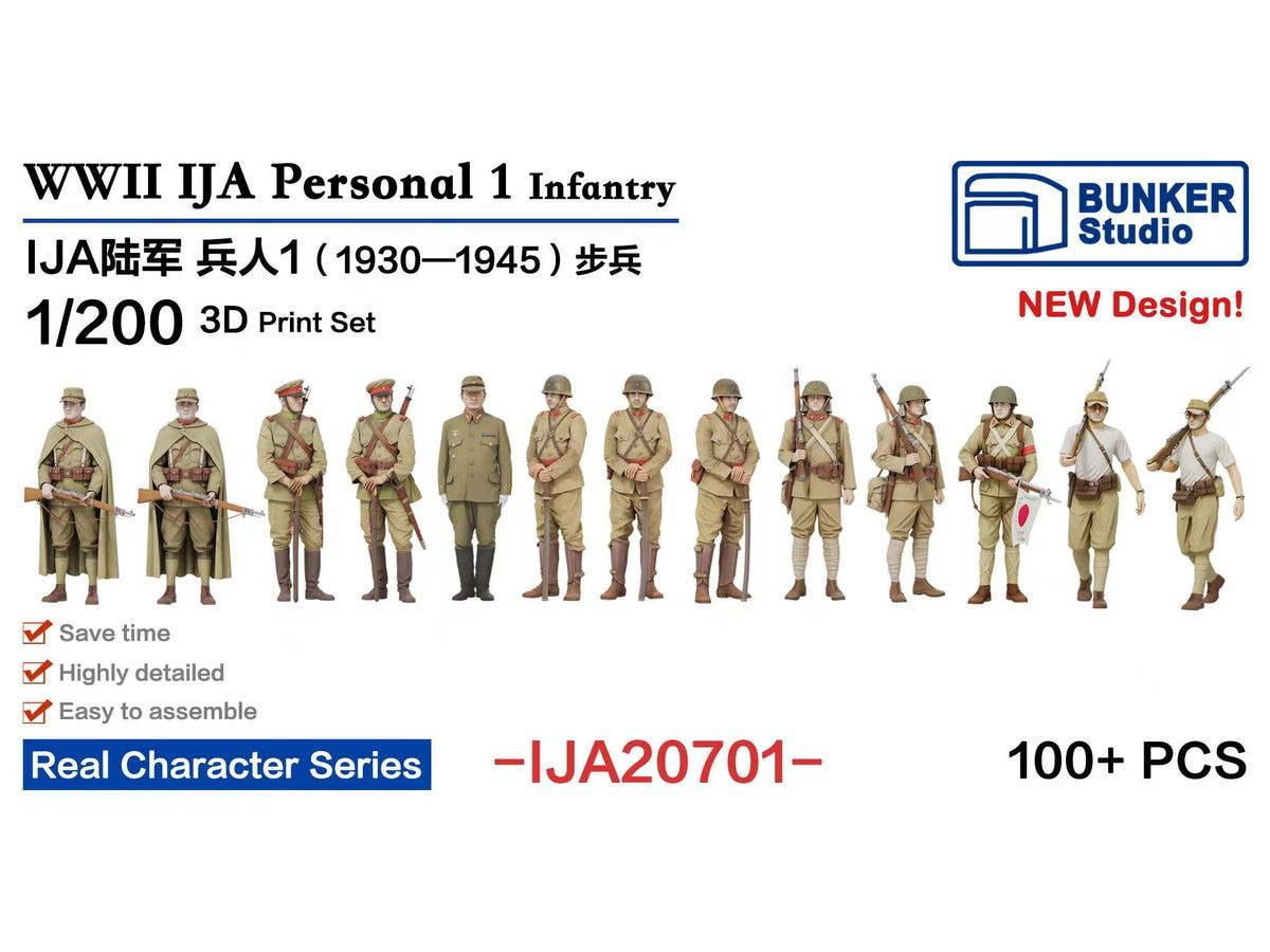 1/200 日本陸軍 フィギュアセット 1 (歩兵 1930 - 1945)