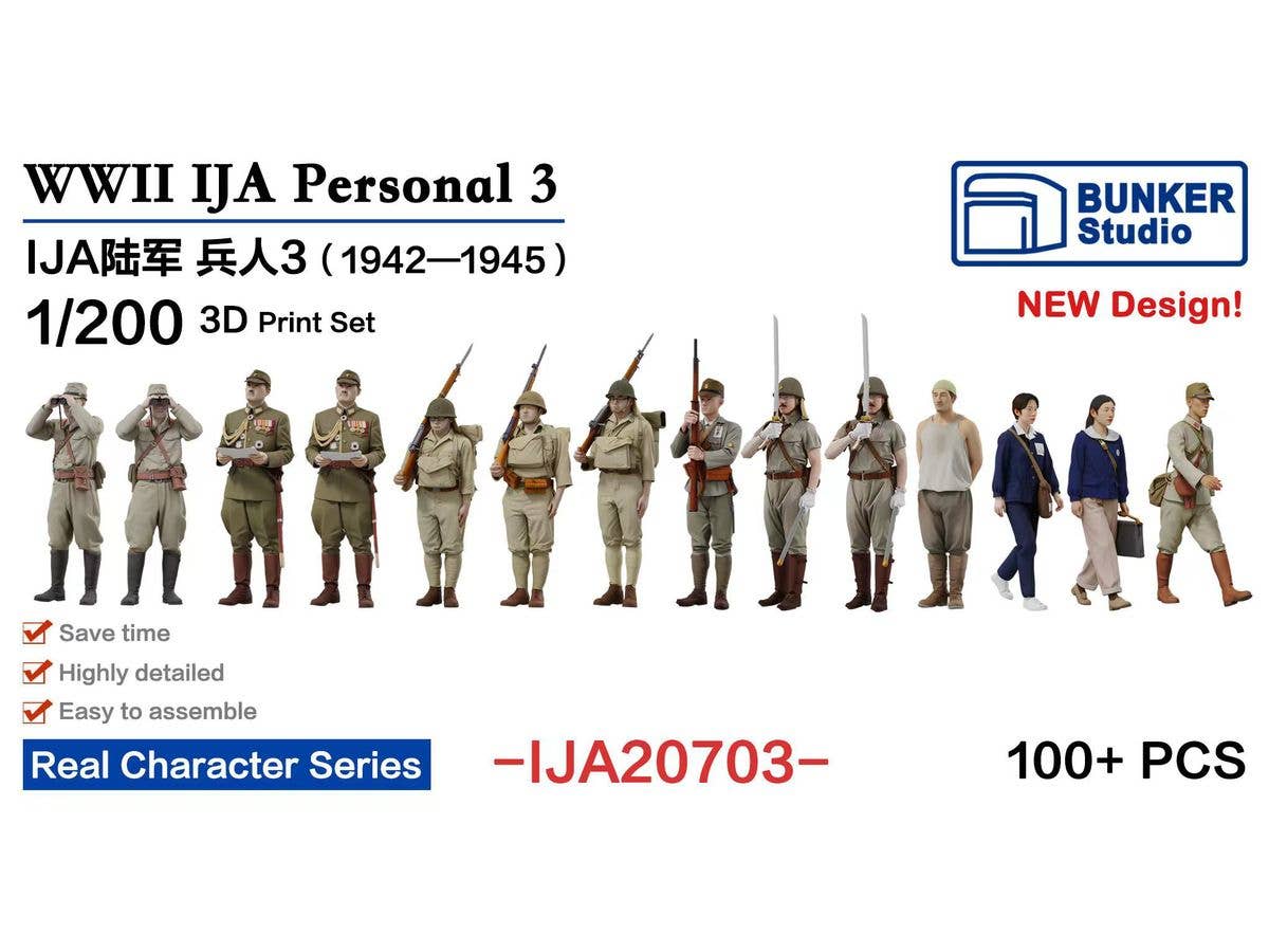 1/200 日本陸軍 フィギュアセット 3 (1942 - 1945)