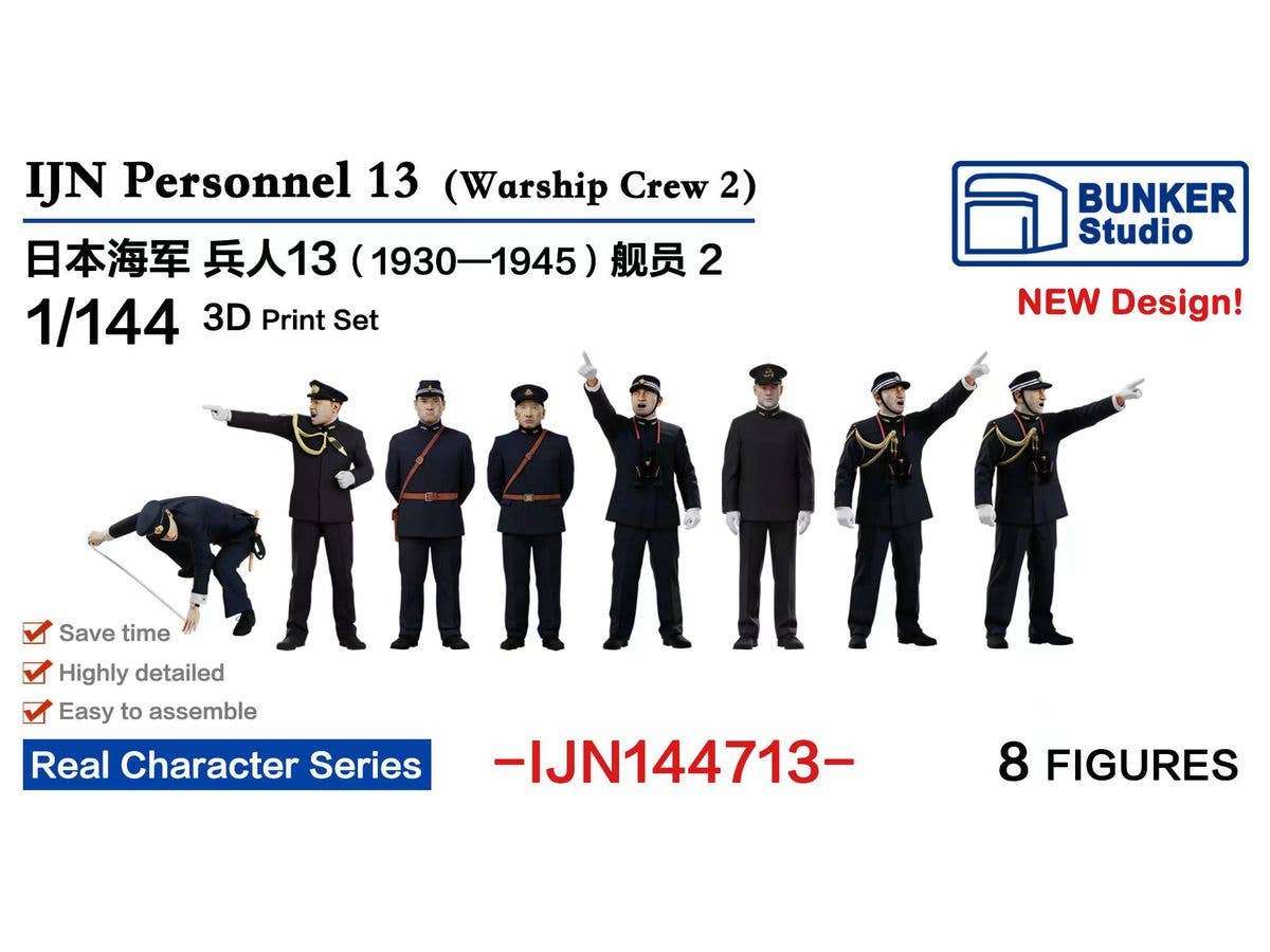 1/144 日本海軍 フィギュアセット 13 (艦船乗組員 1930-1945)