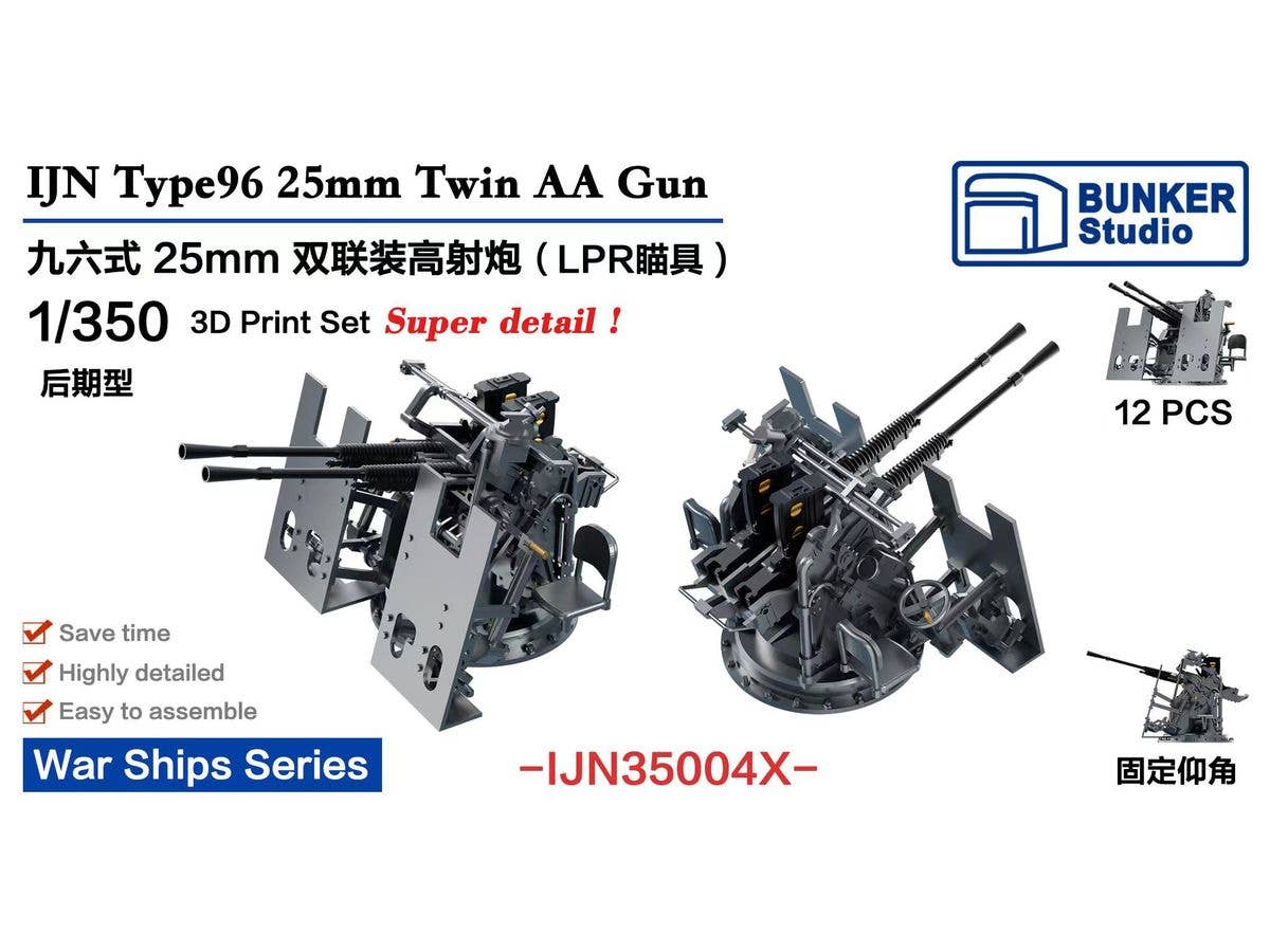 1/350 日本海軍 九六式二十五粍連装機銃 LPR照準器w/防盾