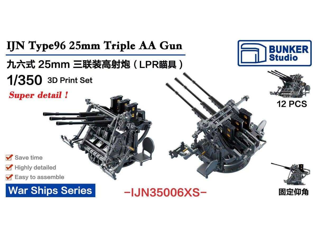 1/350 日本海軍 九六式二十五粍三連装機銃 LPR照準器