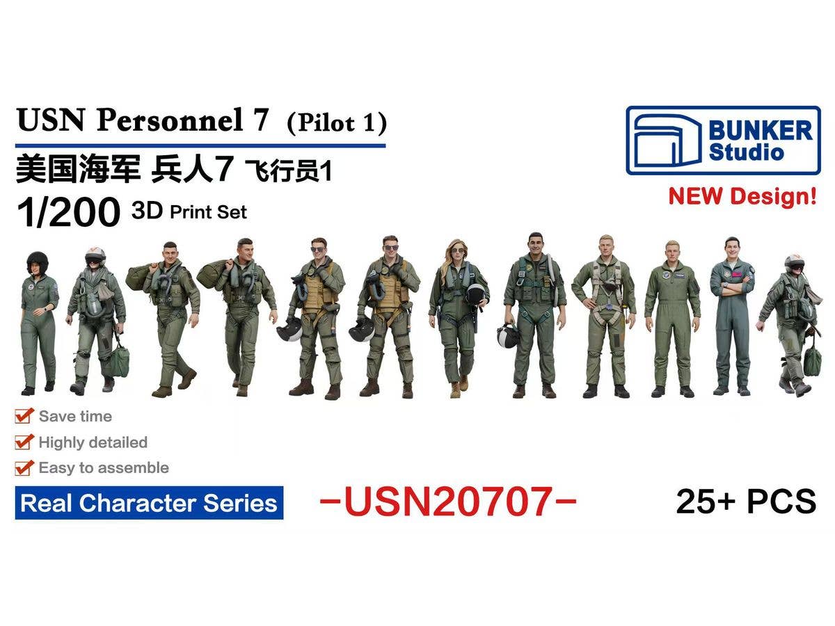 1/200 米海軍 フィギュアセット 7 (パイロット 1)