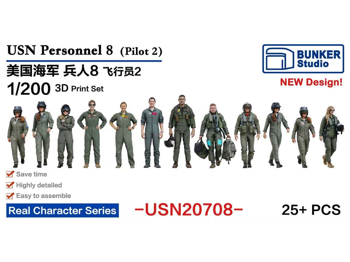 1/700 日本海軍 フィギュアセット 8 (艦船乗組員、装填手 1930 - 1945